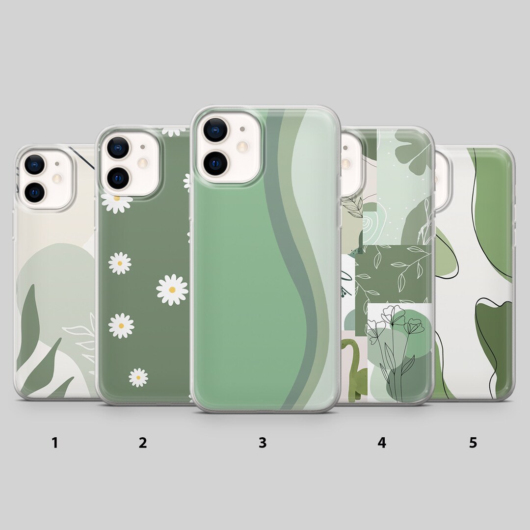 Sage Green Phone Case Line Cover For IPhone 15 14 13 12 11 Samsung sage-green-phone-case-line-cover-for-iphone-15-14-13-12-11-samsung