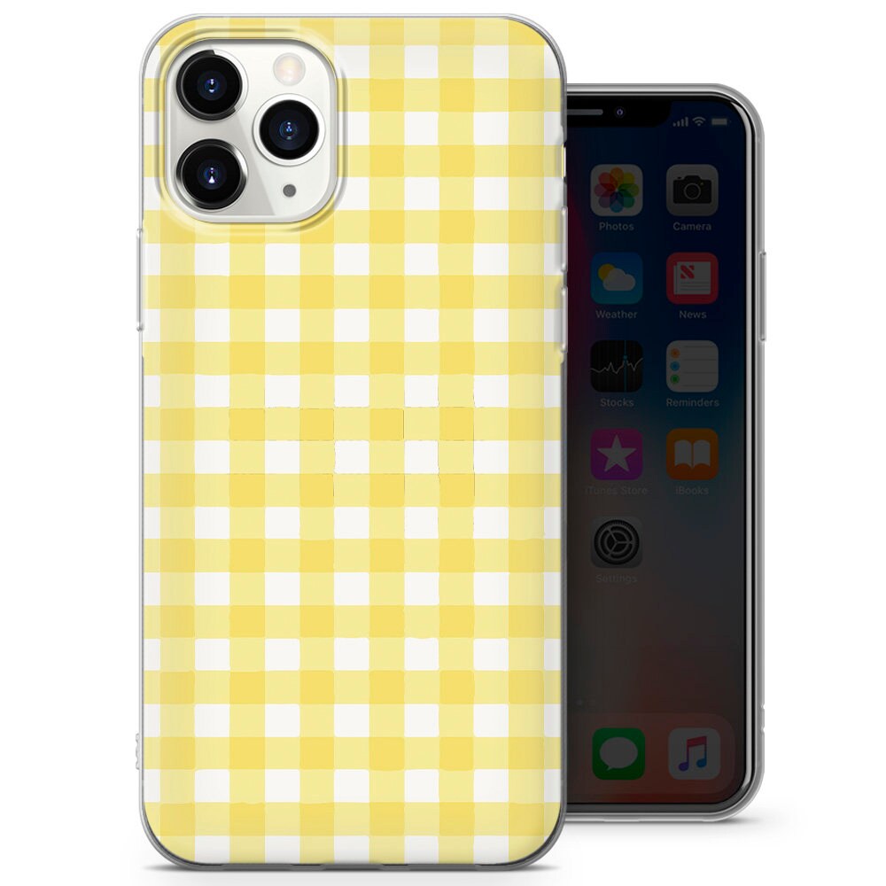 25SS^EENK★Phone Case Liney Yellow Check★新商品 EENK SHOP