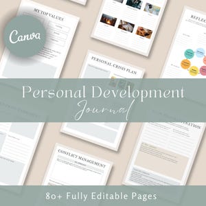 Planer für persönliches Wachstum | Self-Care Coaching Workbook, Canva Template, Coaching Arbeitsblätter, Self-Care Bundle, Selbstentwicklung für psychische Gesundheit