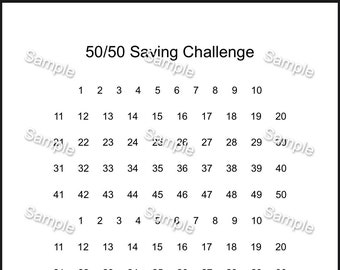 50/50 Saving Challenge, savings challenge, budget, cash stuffing