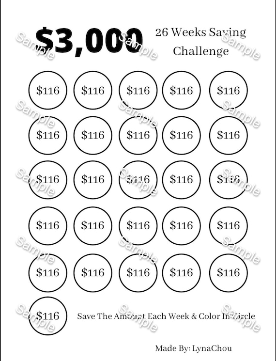 3K Savings Tracker Savings Challenge Budget Sheets Savings Tracker