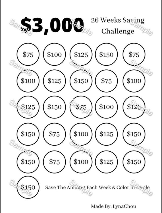 3K Savings Tracker Savings Challenge Budget Sheets Savings Tracker