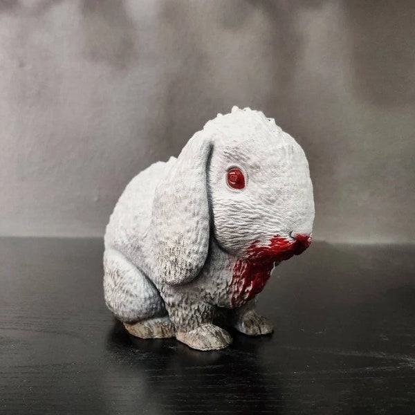 Killerkaninchen/ Monty python und der heilige Gral/ Rabbit of Caerbannog/ Filmgeschenk 3D gedruckte und handbemalte Figur