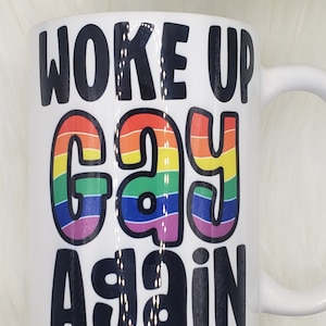 Acordei gay de novo!! Caneca de 15 oz