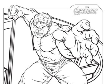 marvel coloring book etsy