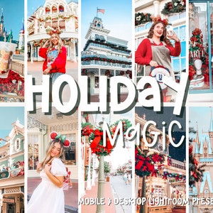 15 HOLIDAY MAGIC Lightroom Presets for Mobile | Theme Park Presets | Holiday Presets | Instagram Filters | Vibrant Preset | Magical Presets