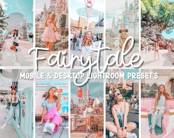 Fairytale Lightroom-förinställningar: Magiska temaparksfilter (mobil och dator)