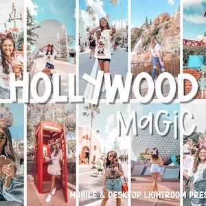 20 HOLLYWOOD MAGIC Lightroom Presets for Mobile | Theme Park Presets | Travel Preset | Instagram Filters | Pastel Preset | Influencer Preset
