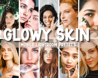 Glowy Skin Lightroom Presets | Mobile & Desktop (Digital Download)