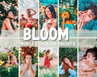 Bloom Lightroom Presets | Vibrant Spring Photo Filters (Mobile)