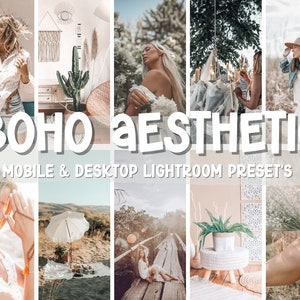 15 BOHO Aesthetic Lightroom Presets | Influencer Preset | Instagram Preset | Blogger Preset | Lifestyle | Mobile | Desktop | Photoshop
