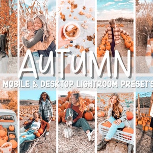 10 HERFST Lightroom-presets voor HERFST | Warme voorinstelling | Vooraf ingestelde bladeren | Instagram-voorinstelling | Voorinstellingen voor mobiel en desktop