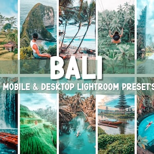 10 BALI Travel Lightroom Presets for Mobile Photoshop | Tropical | Summer | Green Presets | Filters for Photo Editing | Tan Presets