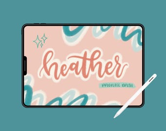 Heather - Textured Pressure Sensitive Brush for Procreate | Digital Calligraphy & Hand Lettering | Beginner-Friendly Art Tool