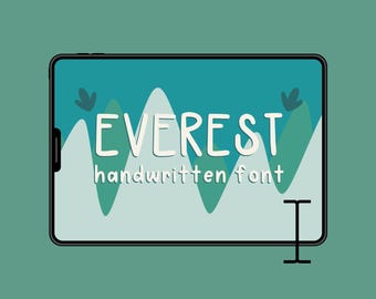 Everest - Tall Capital Letters Font for Procreate | Unique Digital Typeface for Creative Projects