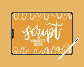 Script - Simple Calligraphy Brush | Pressure Sensitive Brush for Procreate | Digital Hand Lettering Tool | Ideal for Beginners