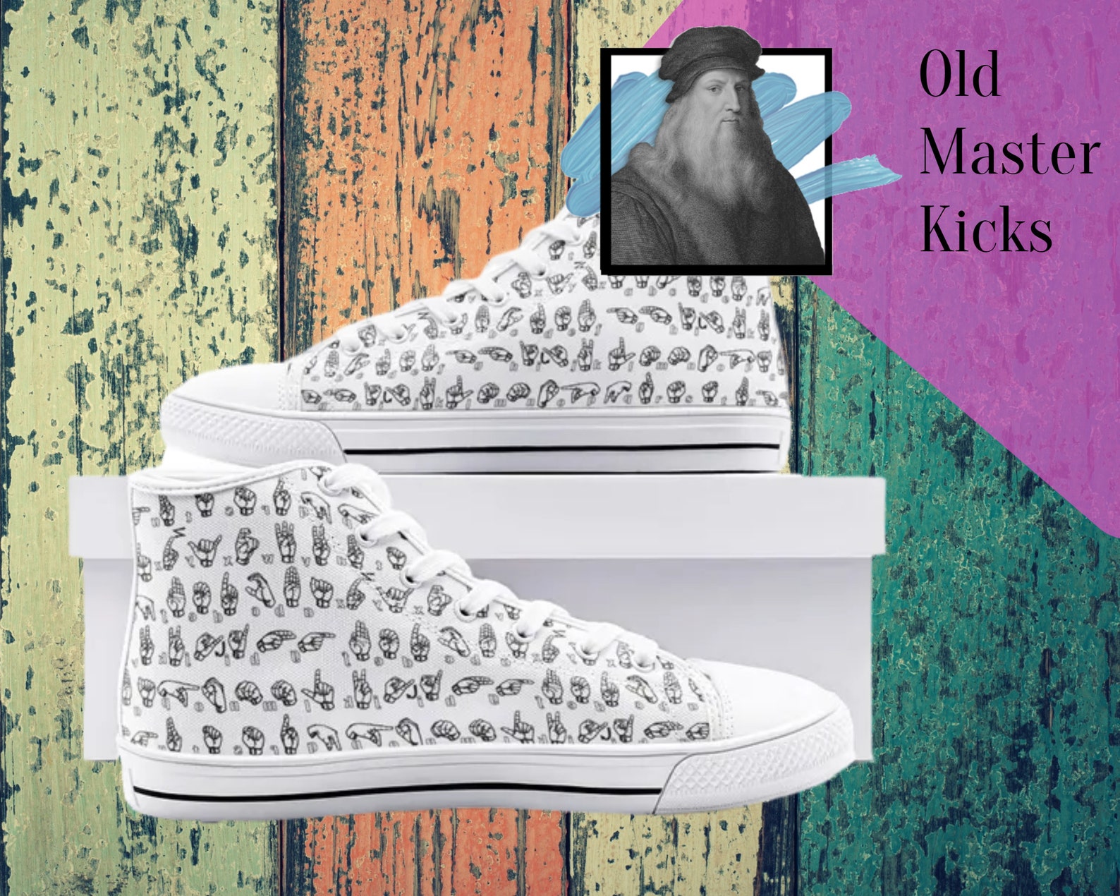 Sign Language Shoes ASL Sneakers I Love Sign Language Gift Etsy