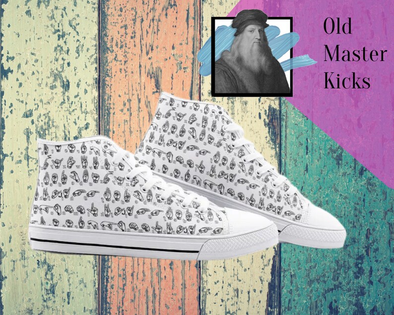 Sign Language Shoes ASL Sneakers I Love Sign Language Gift Etsy