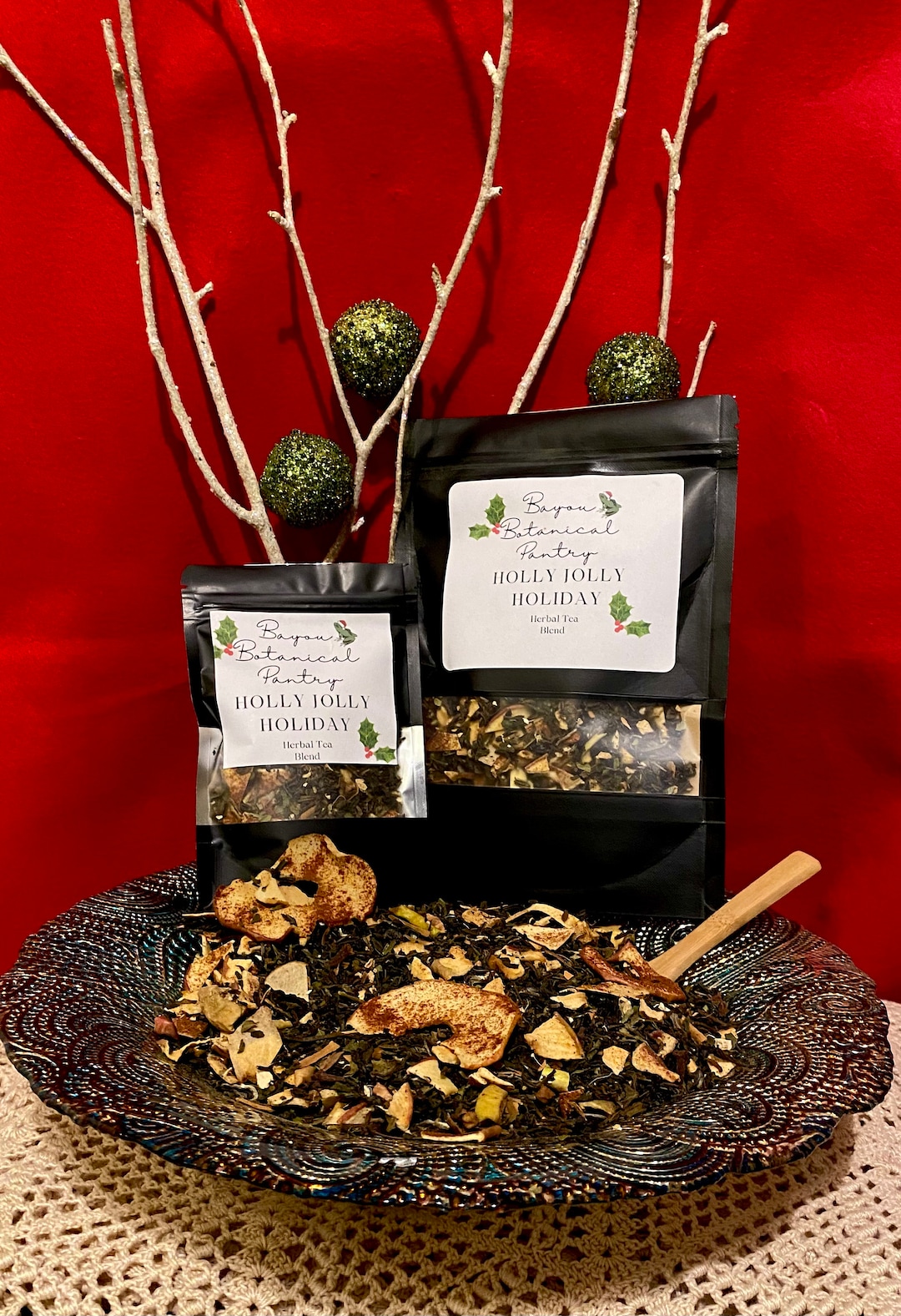Holly Jolly Holiday Herbal Tea Blend Christmas Herbal Tea Etsy