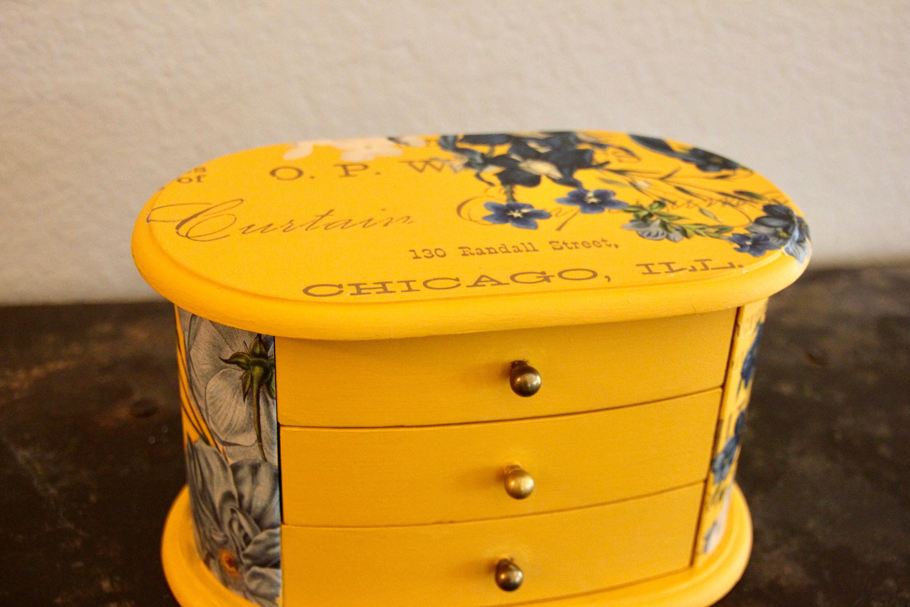Mustard Yellow Custom Jewelry Box Etsy