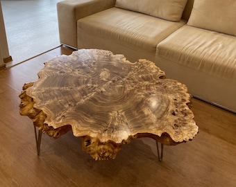 Slab wood coffee table, Handcrafted coffee table, Live edge coffee table, Rustic wood table, Wooden coffee table, Live edge,Farmhouse Table