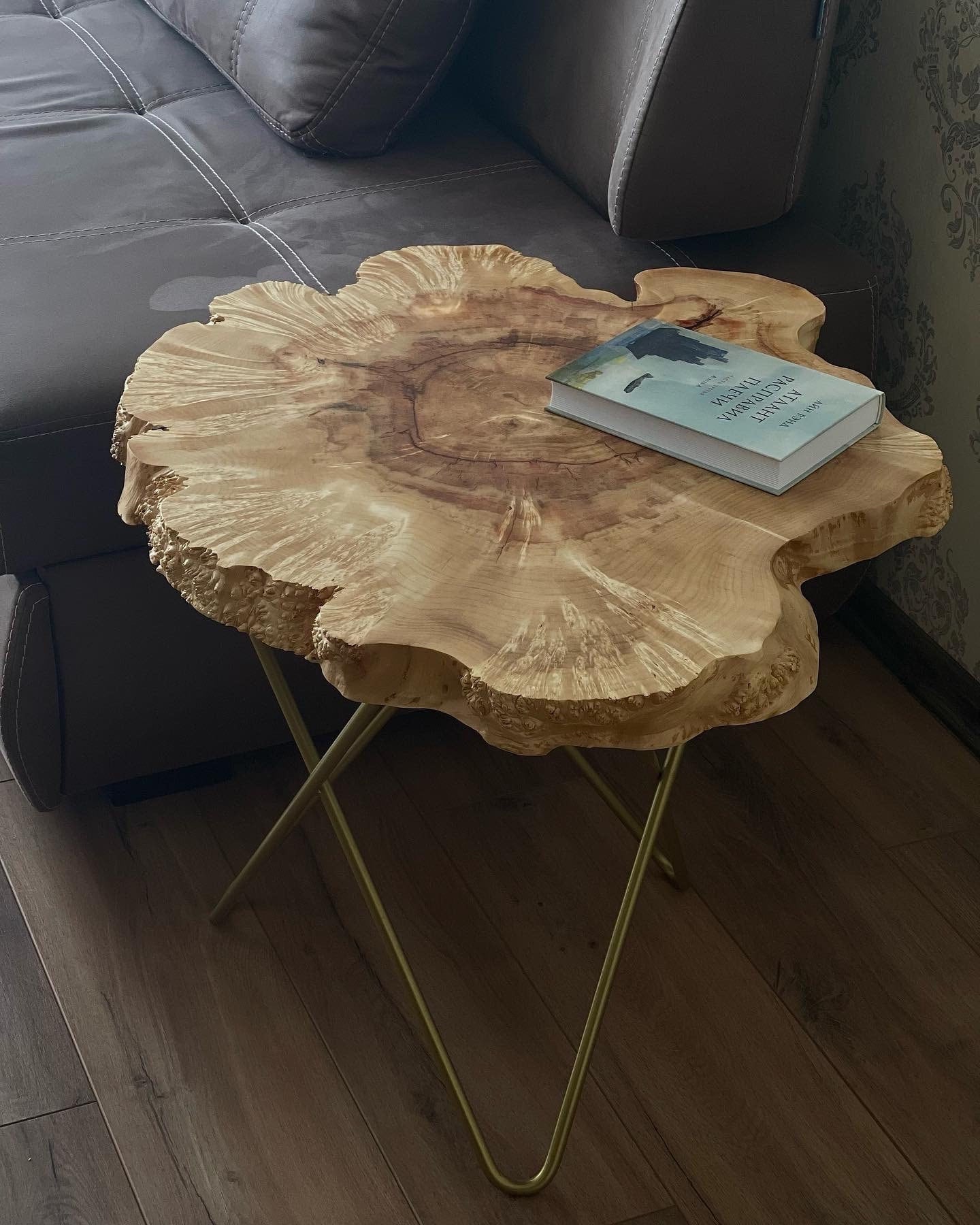 Burl Maple Coffee Table Live Edge Coffee Table Unique Coffee Etsy