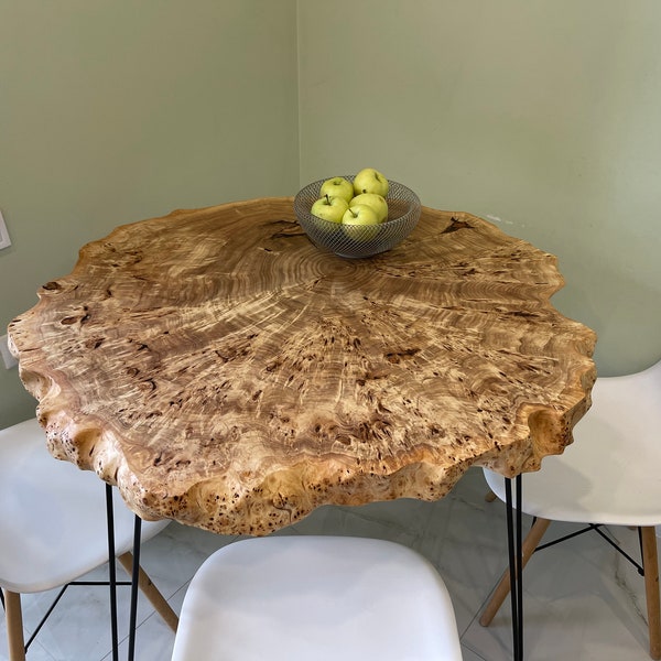 Live Edge Coffee Table, Live Edge Dining Table, Wood Table, Round Table, Tree Trunk Table, Stump Table, Burl, Slab Table, Rustic, End Table