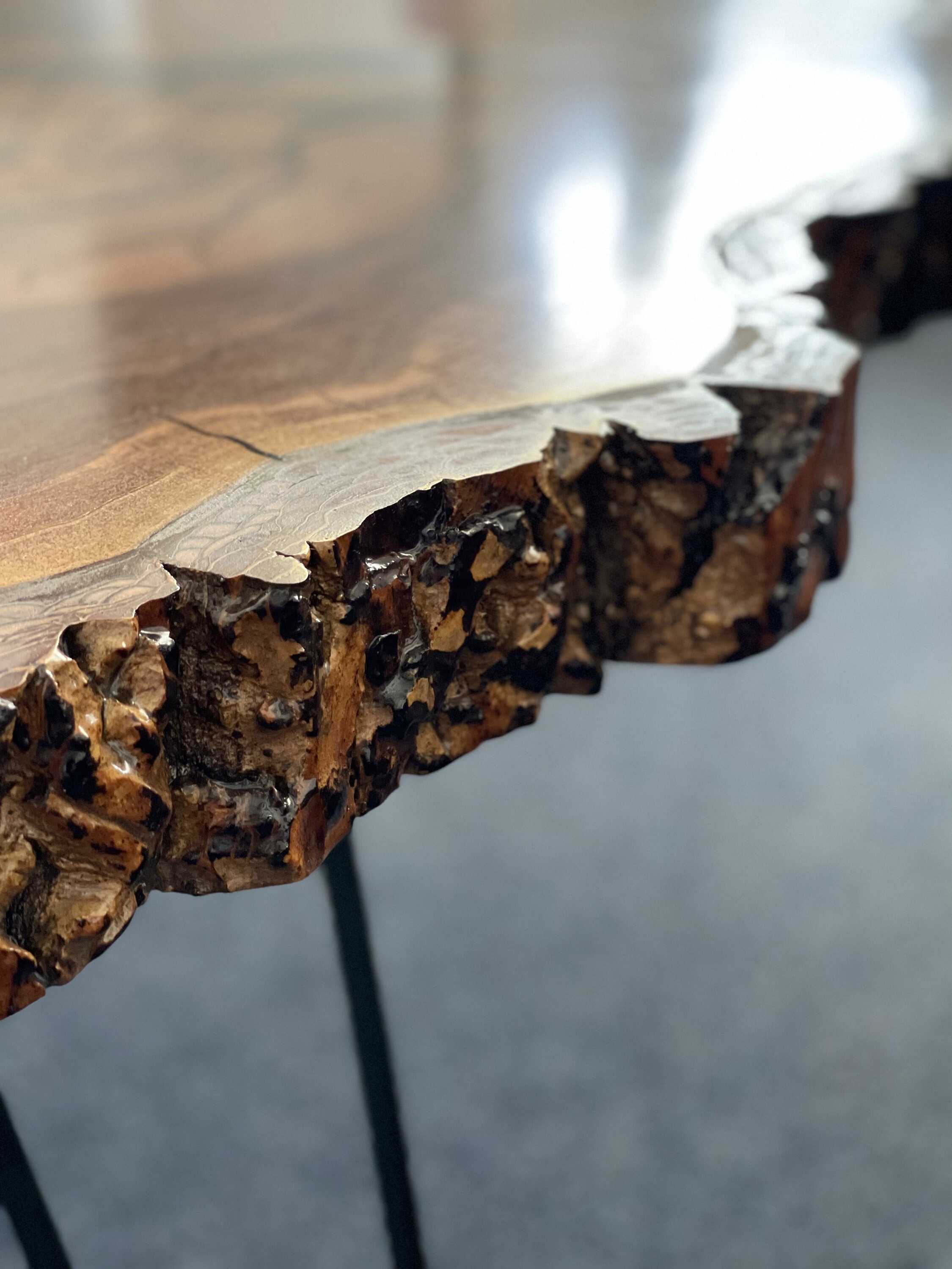 Slab Wood Coffee Table, Handcrafted Coffee Table, Live Edge Coffee