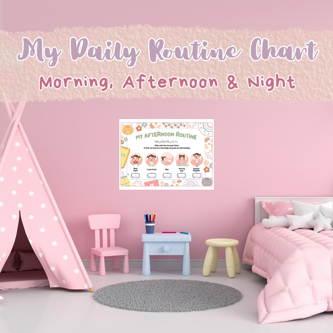 My Daily Routine Chart for Muslim Girl [suitable for Toddler ...