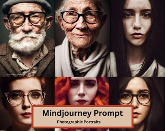 Midjourney Prompt | Photographic Portraits | Midjourney Digital Art | Midjourney Art | Ai | Digital Download | Portrait Photography