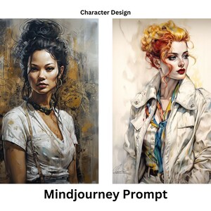 Midjourney Prompt | Character Portrait Design | Midjourney Digital Art | Midjourney Art | Digital Download | Cartoon Portrait | Character