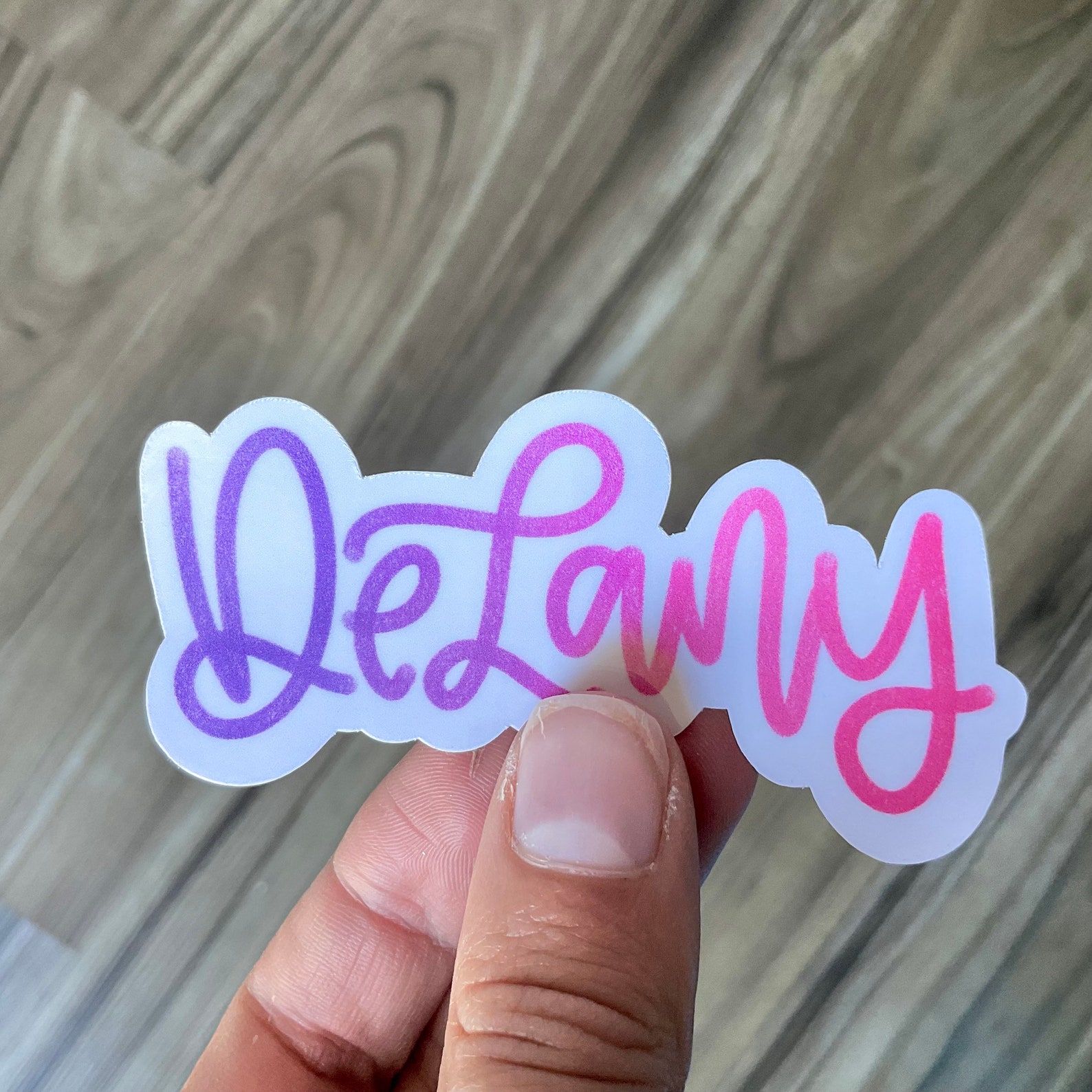 Custom Waterproof Vinyl Name Sticker Chalk Name Sticker Etsy