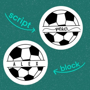 Custom Waterproof Soccer Ball Name sticker