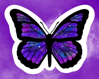 Waterproof Galaxy Butterfly Sticker - Butterfly Stickers