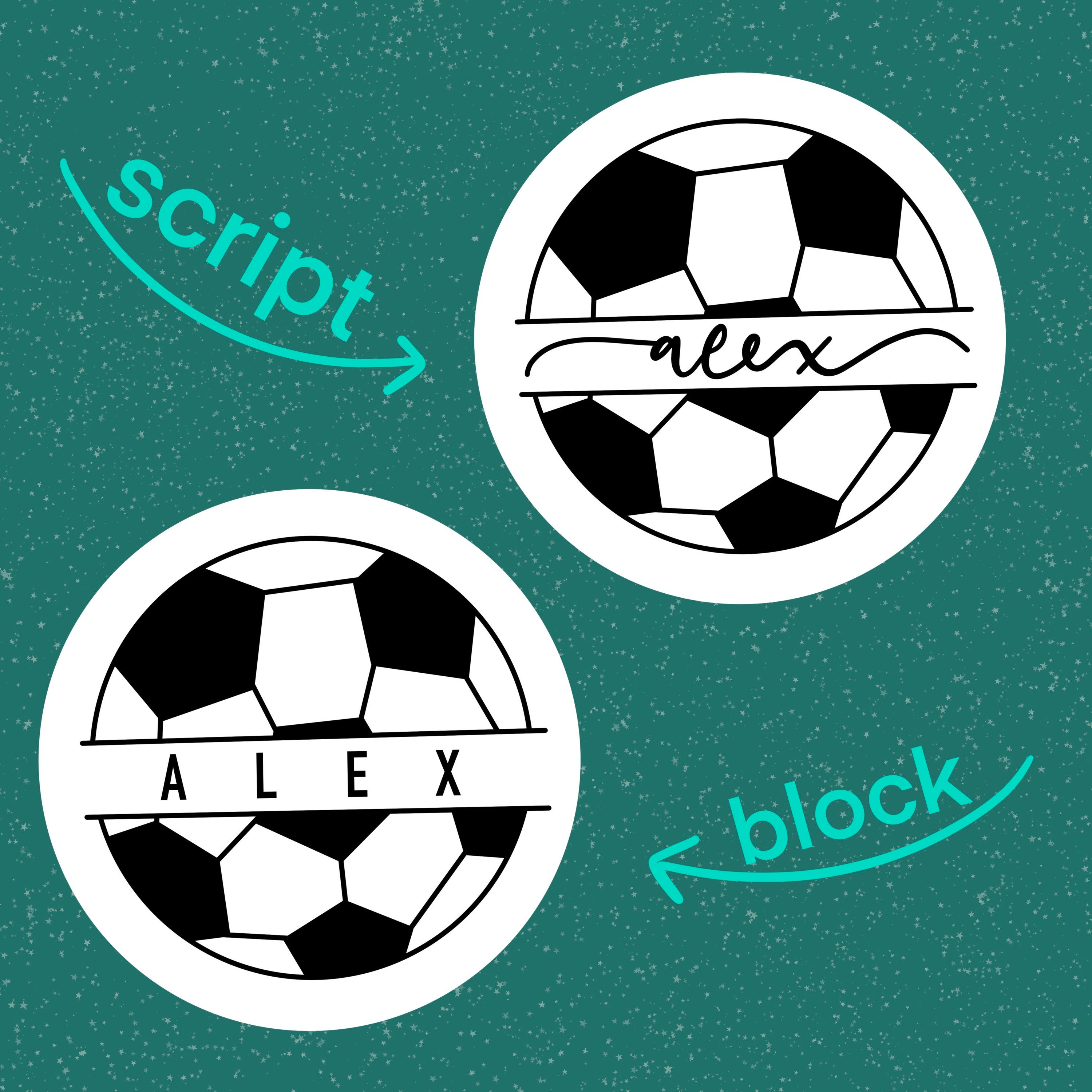 Custom Waterproof Soccer Ball Name Sticker Etsy