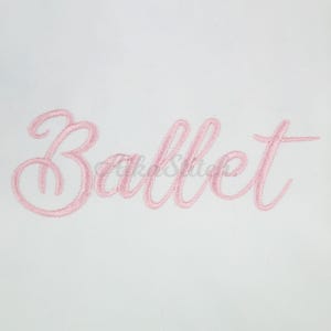 Ballet Modern Script Cursive Embroidery Font, Satin Stitch BX Alphabet Pes, Dst, Vp3, Jef, Exp, Xxx, Hus, Machine Embroidery Digital Font