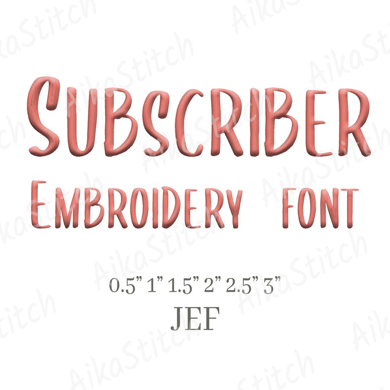 JEF Format Subscriber Embroidery Font Alphabet Machine - Etsy
