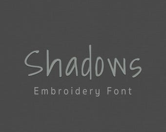Shadows Embroidery Font | Clean Handwritten Rounded Edges BX Font | Machine Embroidery Font | Native BX | pes dst exp hus jef vp3 xxx