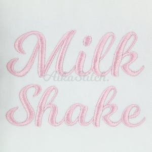 MilkShake Embroidery Font Alphabet Machine Embroidery Design BX Format Instant Download Punctuations Numbers Dst Exp Hus Jef Pes Vp3 Xxx