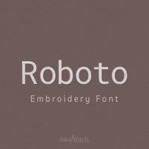 Roboto Borduurlettertype | Modern Klassiek BX-lettertype | Machineborduurlettertype | Native BX | pes dst exp hus jef vp3 xxx