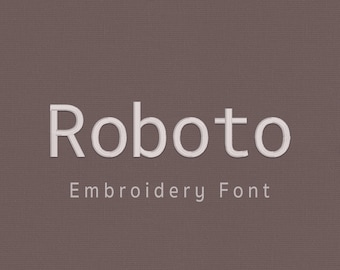Roboto Embroidery Font | Modern Classic BX Font | Machine Embroidery Font | Native BX | pes dst exp hus jef vp3 xxx