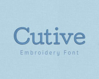 Cutive Embroidery Font | Classic Vintage BX Font | Machine Embroidery Font | Native BX | pes dst exp hus jef vp3 xxx
