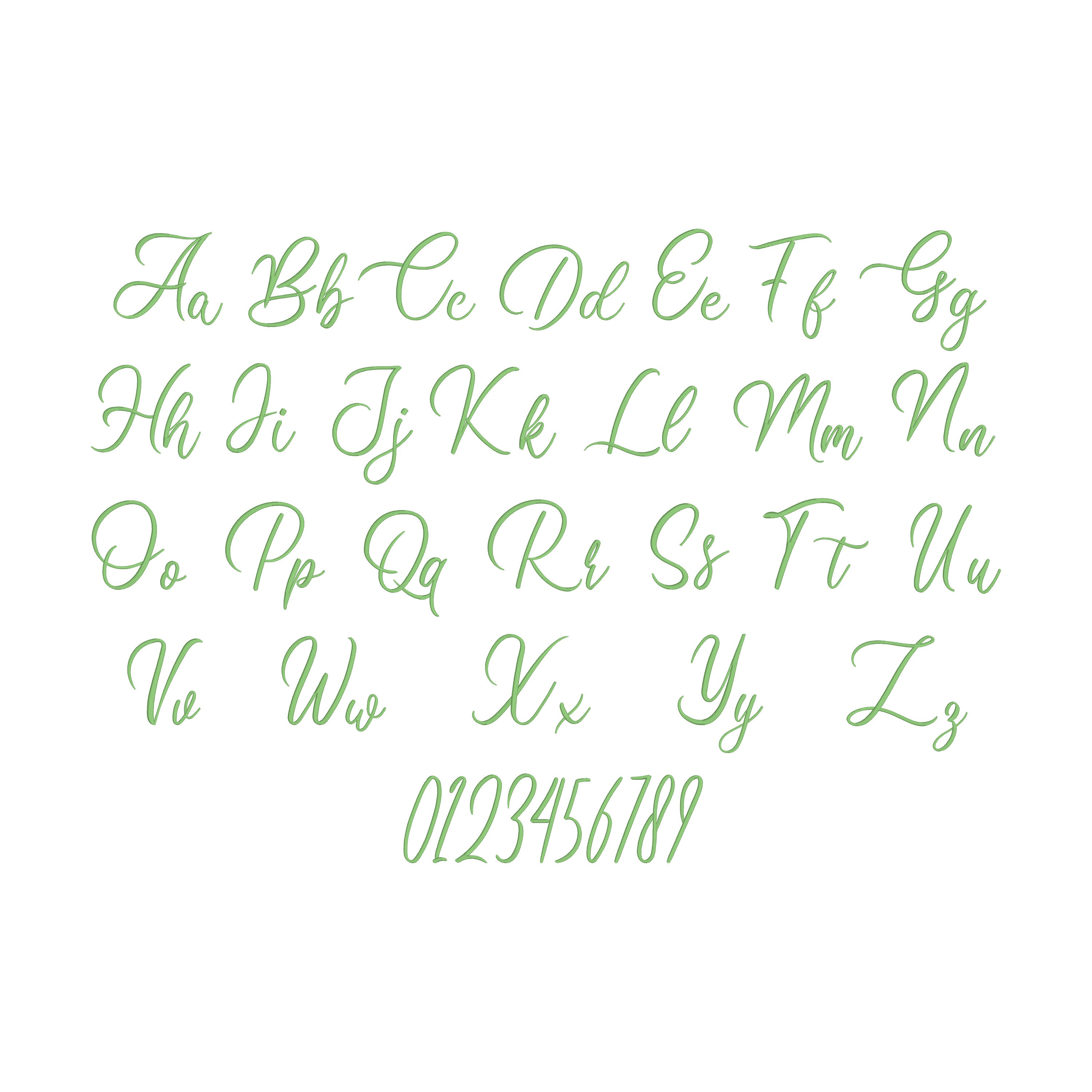 Clarissa Embroidery Font Alphabet Machine Embroidery Design BX Format