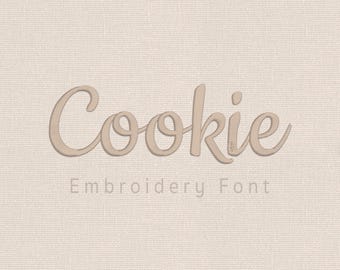 Cookie Embroidery Font | Script Cursive BX Font | Machine Embroidery Font | Native BX | pes dst exp hus jef vp3 xxx