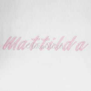 Mattilda Modern Script Cursive Embroidery Font Satin Stitch BX Alphabet Pes Dst Vp3 Jef Exp Xxx His Machine Embroidery Digital Font Download