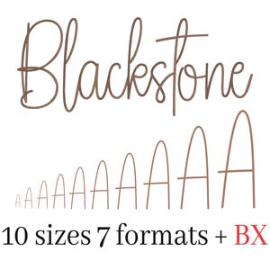Modern Script Handwriting Embroidery Font, Satin Stitch BX Alphabet Pes, Dst, Vp3, Jef, Exp Xxx Hus Machine Embroidery Digital Font Download