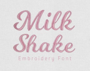 MilkShake Embroidery Font Alphabet Machine Embroidery Design BX Format Instant Download Punctuations Numbers Dst Exp Hus Jef Pes Vp3 Xxx