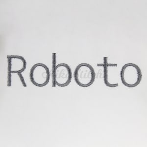Roboto Modern Sans Serif Embroidery Font Satin Stitch BX Alphabet Pes Dst, Vp3, Jef, Exp, Xxx, Hus, Machine Embroidery Digital Font Download