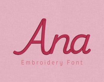Ana Embroidery Font | Script Handwritten BX Font | Machine Embroidery Font | Native BX | pes dst exp hus jef vp3 xxx
