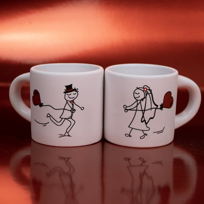 Personalized coffee cup anniversary birthday Valentine's day gift idea Sposini
